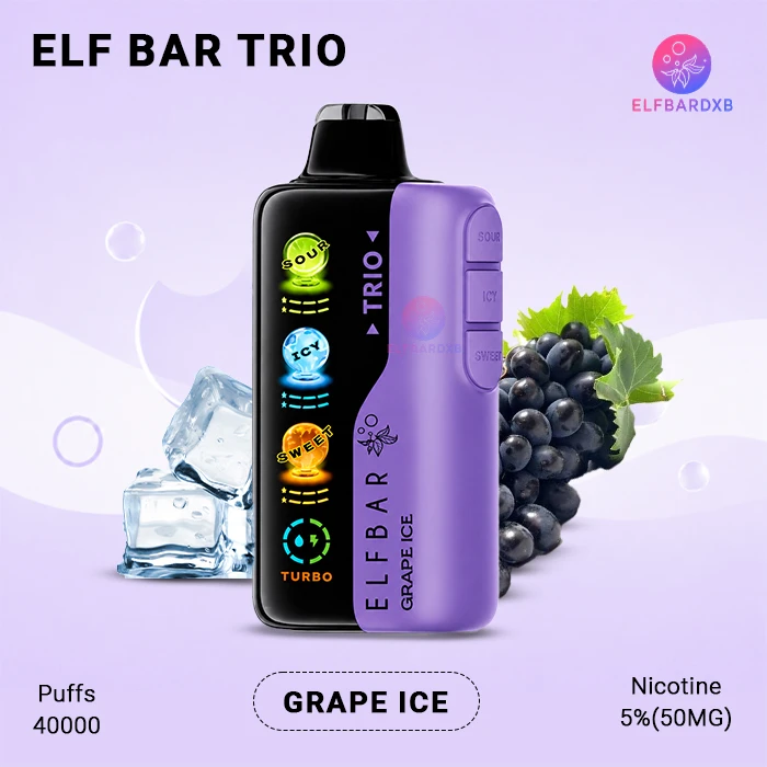 ELFBAR Trio Grape Ice 40000 Puffs