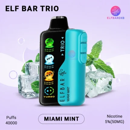 ELFBAR Trio Miami Mint 40000 Puffs Vape | UAE
