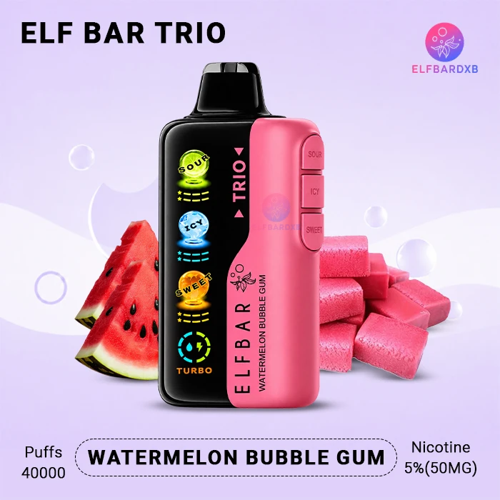 ELFBAR Trio Strawberry Bubble Gum