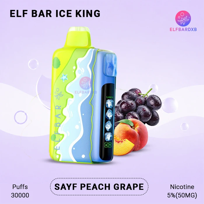 ELFBAR Sayf Peach Grape Ice King 30000 Puffs