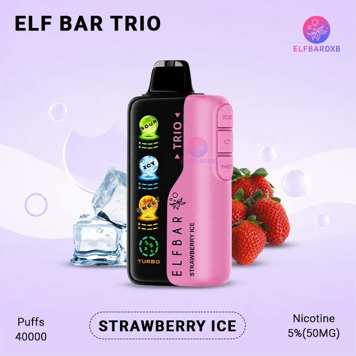 ELFBAR Trio Strawberry Ice 40000 Puffs Vape